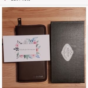 RFID Leather Wallet "Luck Flower"